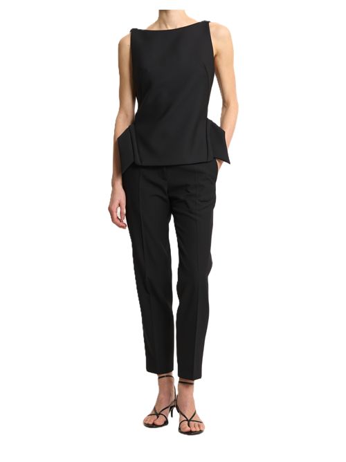 deconstructed collar top | black Róhe | 420-20-129001_308 BLACK